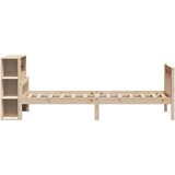 vidaXL Krevet s regalom za knjige bez madraca 100x200 cm borovina | shoptok.hr