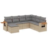  7-dijelni set vrtnih sofa od poliratana s jastucima bež | shoptok.hr