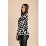 Fenzy mehak pulover s pepita vzorcem, črn | Shoptok.si