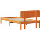 Krevetna konstrukcija s uzglavljem Vosak smeđa 90 x 190 cm | shoptok.hr
