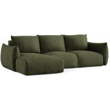 Makamii Zelena sklopiva kutna garnitura od šenila (s lijevim kutom/s ležaljkom) Leila – | shoptok.hr