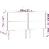  LED uzglavlje tamnosivo 160x5x118/128 cm baršunasto | Eponuda.com