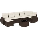  8-dijelni set vrtnih sofa s jastucima smeđi od poliratana | shoptok.hr