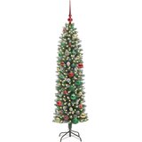  Umjetno vitko božićno drvce Zelena i bijela 150 cm | shoptok.hr