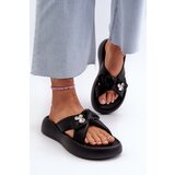 GOE Black Women's Leather Platform Sandals | Shoptok.si