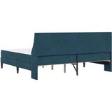  Okvir kreveta s madracem Zidne s uzglavljem 2 pcs Plava Baršun - Plava 200 x 200 cm | shoptok.hr