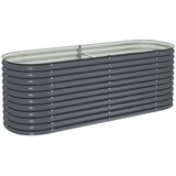 vidaXL Visoka greda 240x80x81 cm pocinkano jeklo siva | Shoptok.si