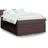 vidaXL Krevet s oprugama i madracem tamnosmeđi 160x200 cm tkanina | shoptok.hr