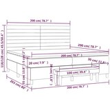  Krevet s oprugama i madracem tamnosivi 200x200 cm baršunasti | shoptok.hr