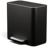 simplehuman Mat crna željezna kanta za smeće za odvojeni otpad/s pedalom 15 l Dual Mini – Cijene