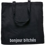 MT Accessoires Bonjour Bitches Oversize Canvas Bag Black Cene