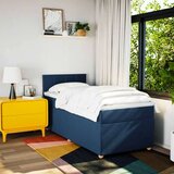 vidaXL Box spring postelja z vzmetnico modra 80x200 cm blago, (21291248) | Shoptok.si