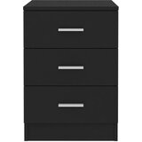 vidaXL Nočna omarica črna 38x35x56 cm iverna plošča | Shoptok.si