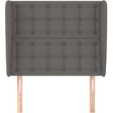  Uzglavlje s ušima sivo 83 x 23 x 118/128 cm od umjetne kože | shoptok.hr