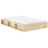 Karup Krevet od masivnog bora bez uzglavlja s podnicom 120x200 cm u svijetloj prirodnoj boji Ziggy – | shoptok.hr