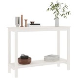  Konzolni stol bijeli 110 x 40 x 80 cm od masivne borovine | shoptok.hr