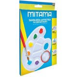 MITAMA Paleta slikarska ovalna 10 pregrada bijela 63931 u