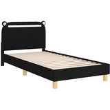  Otroški posteljni okvir z vznožjem Črna 90 x 200 cm blago, (5000104556) | Shoptok.si