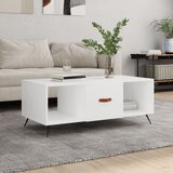The Living Store Klubska mizica bela 102x50x40 cm inženirski les - Klubska Mizica, (21573834) Cene