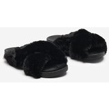 Resti Slippers with fur in black Mashte - Footwear | shoptok.hr