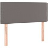 vidaXL Box spring postelja z vzmetnico LED siva 120x190 cm um. usnje, (21111231) | Shoptok.si