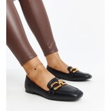 Gemre Rousseau women's black loafers with a buckle | Shoptok.si