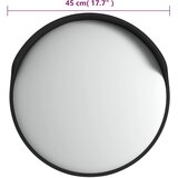  Vanjsko konveksno prometno ogledalo crno Ø45 cm polikarbonat | Eponuda.com