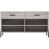  Klupa za cipele siva boja hrasta 102x35x55 cm konstruirano drvo | shoptok.hr
