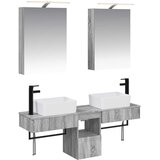 Set ormarića za kupaonicu 5 pcs Siva Sonoma 50 x 14,5 x 70 cm | shoptok.hr