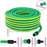  Vrtno crijevo 5-slojno Zelena i žuta 3 / 4'' 100 m PVC - 100 m (3/4 inča) s dodacima | shoptok.hr