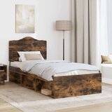  Konstrukcija postelje z vzglavjem Dimljeni oreh 100 x 200 cm, (5000102123) | Shoptok.si