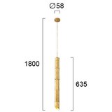  Luster na sajli BAMBOO 1xGU10/50W/230V bambus | Eponuda.com