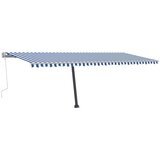  Samostojeća tenda na ručno uvlačenje 600 x 300 cm plavo-bijela | shoptok.hr