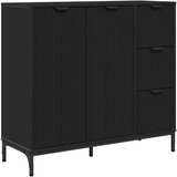 vidaXL Kreveta s ladicama Crna 89,5 x 33 x 82 cm Konstruirano drvo | shoptok.hr