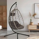 MID.YOU Viseči Stol Cocova, Črna, Siva | Shoptok.si