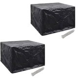 Maison Chic Prevleka za zunanjo pohištvo - Pokrivalo za vrtno pohištvo 2 kosa z 8 obročki 113x113cm, (21795466) | Shoptok.si