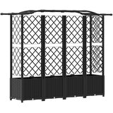  Povišeni krevet s mrežom i krovom Crna 204 x 40 x 141 cm PP | shoptok.hr