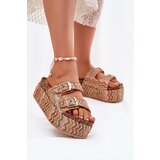 Boto Women's Sandals On Chunky Platform With Weaving And Buckles Multicolor | ePonuda.com