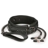 EasyToys - Fetish Collection Ovratnica Easytoys s sponkami za bradavičke