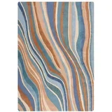 Plavi ručno rađen vunen tepih 200x290 cm Abstract Flow –