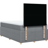 vidaXL Boxspring postelja z vzmetnico svetlo siva 120x190 cm blago | Shoptok.si