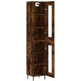  Visoka komoda dimljeni hrast 34 5x34x180cm konstruiranog drva | shoptok.hr