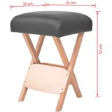 vidaXL Zložljiv masažni stolček z 12 cm debelim sedežem črn | Shoptok.si