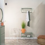 Spinder Design Zelen/siv kovinski stenski obešalnik s polico Marco – | Shoptok.si