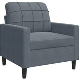  The Living Store Fotelj temno siv 60 cm žamet - Enosed, (21495027) | Shoptok.si