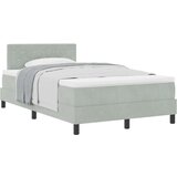 vidaXL Box Spring Postelja z Mattico Svetlo Siva 120x200 cm Žamet | Shoptok.si