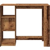 vidaXL Barski stol s policom boja staro drvo 124x46x103,5 cm drveni | shoptok.hr