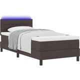  Posteljni okvir z vzmetnico Temno rjava Tkanina 90 x 200 cm, (22067402) | Shoptok.si