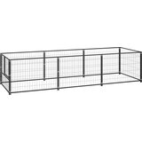 vidaXL Kavez za životinje bez vrata Crna 300 x 100 x 70 cm Čelik Cijene