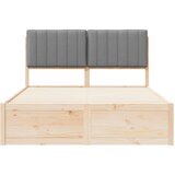  Krevetni okvir s tapiciranim uzglavljem Svijetlo siva | shoptok.hr